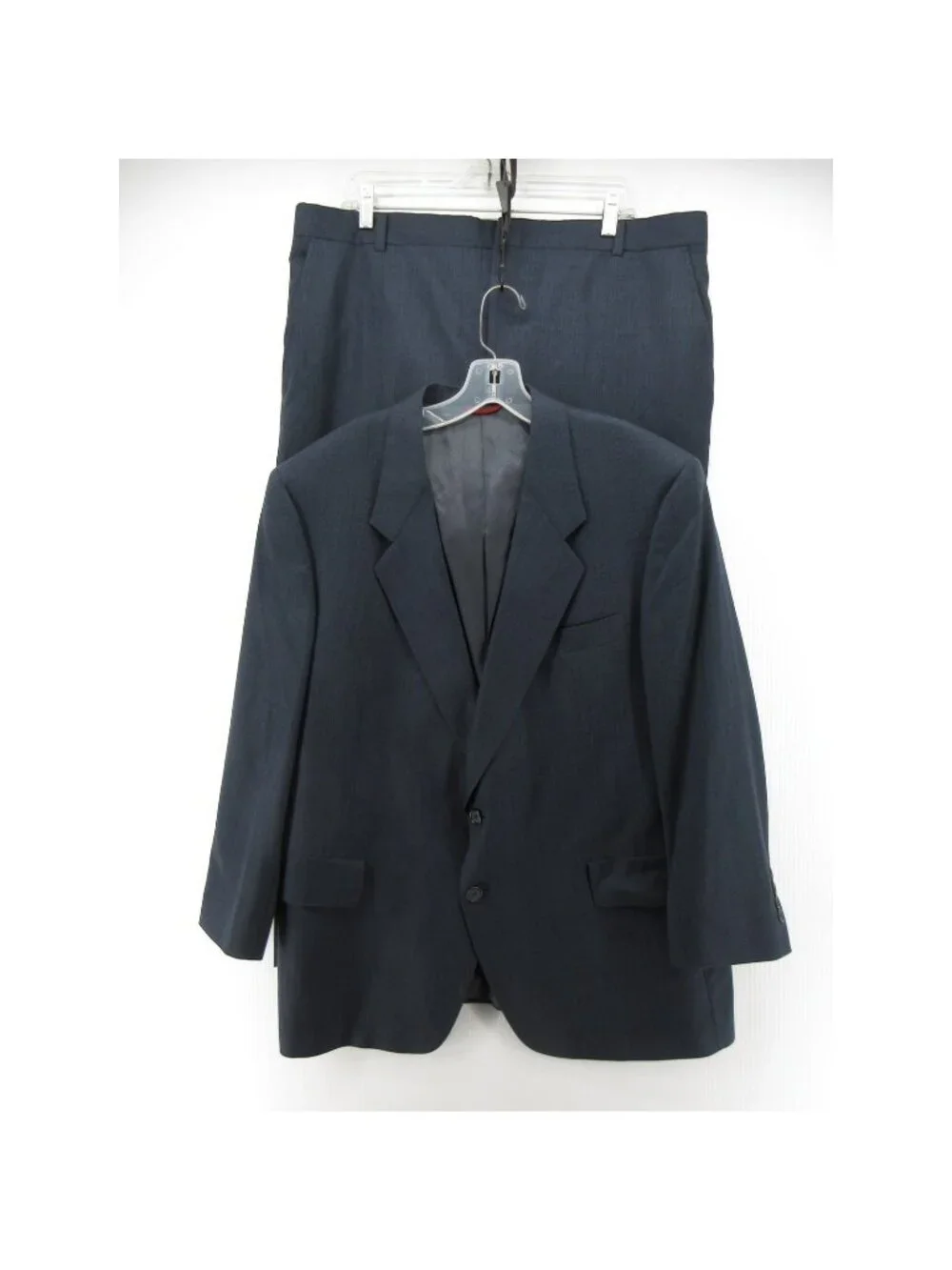 VINTAGE Hart Schaffner Marx Suit 46 Short Wool 2 Piece Plaid 38X25